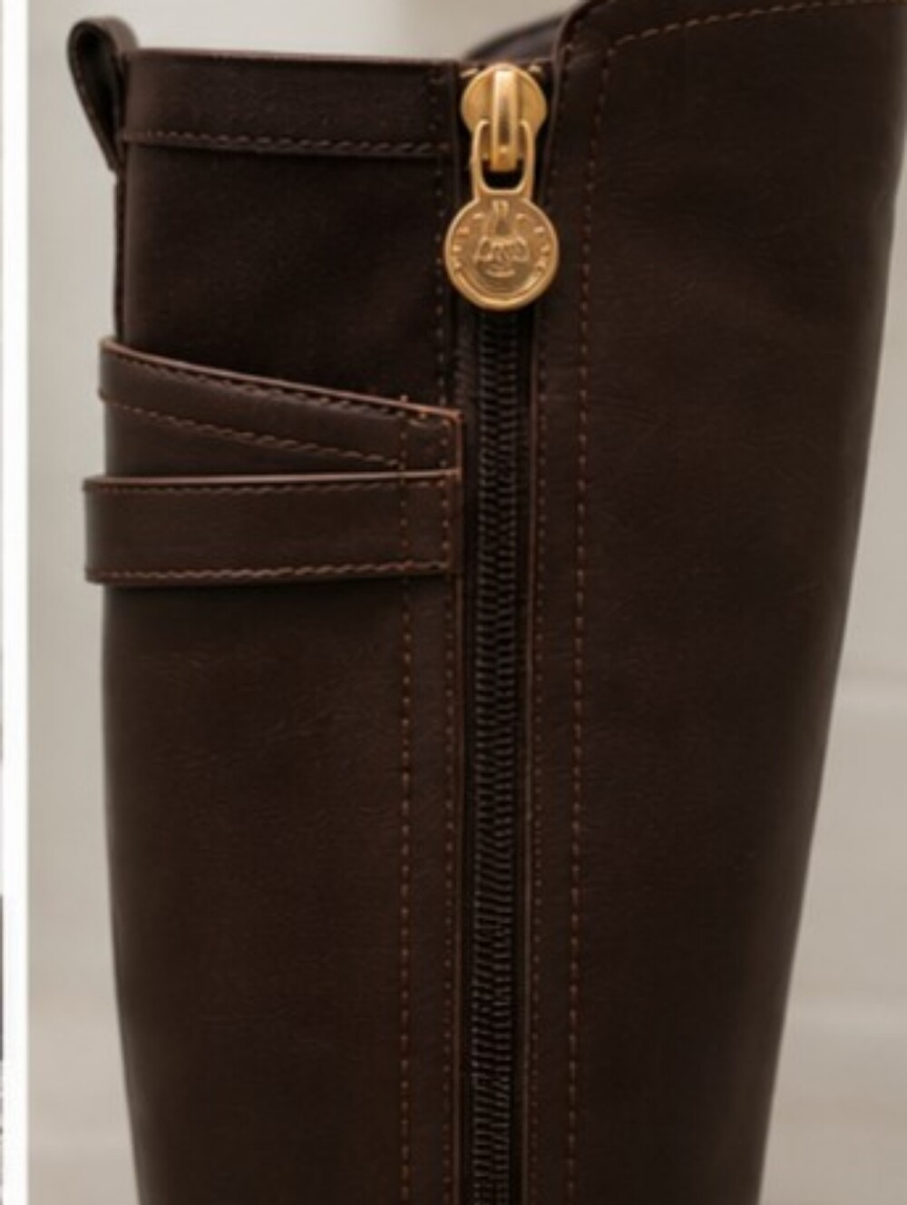SoleMani Abigail Super Slim Brown Leather Knee-High Riding Boots, Women's 8M - Picture 8 of 13